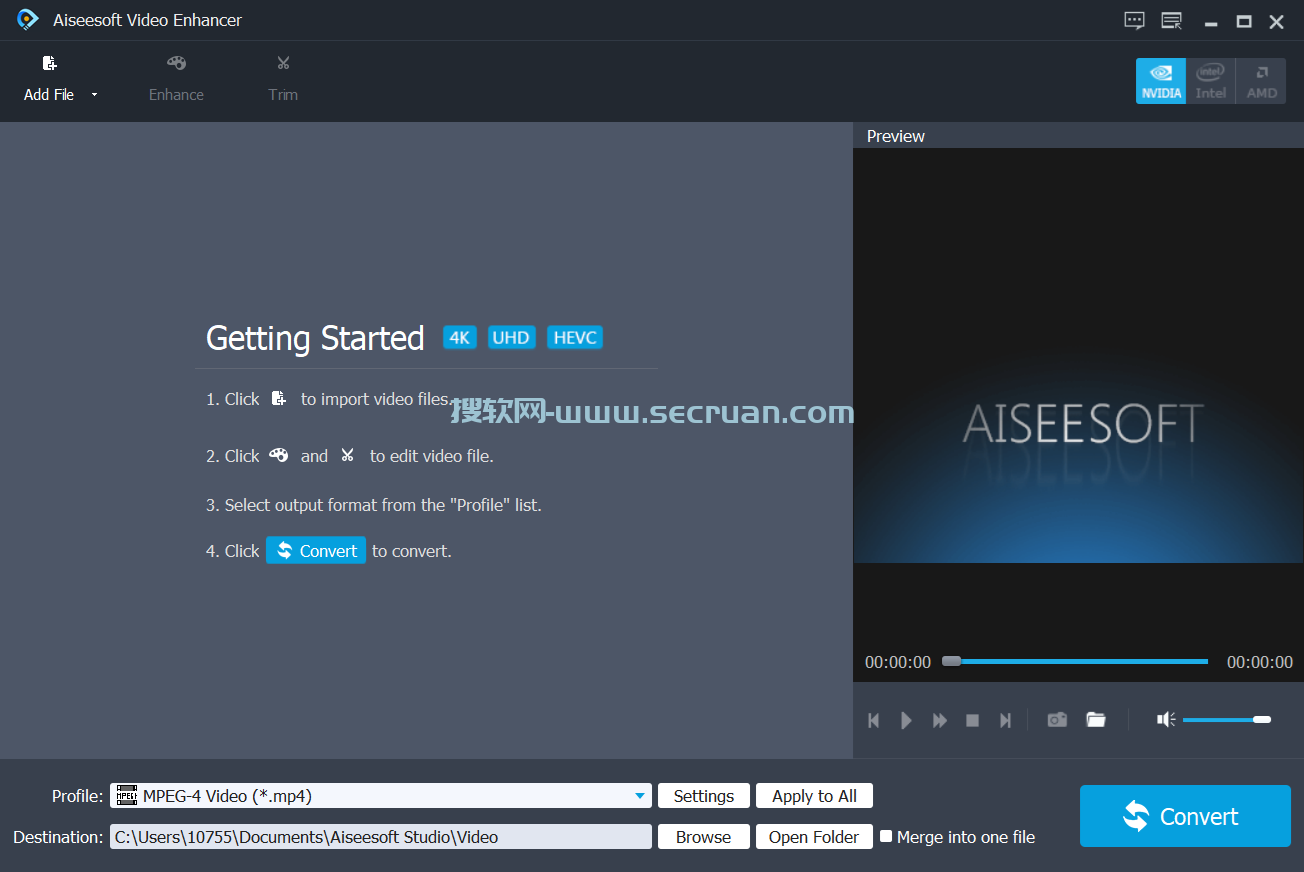 Aiseesoft Video Enhancer（视频清晰度增强）v9.2.62 中文破解版 Enhancer 破解版 9 第1张