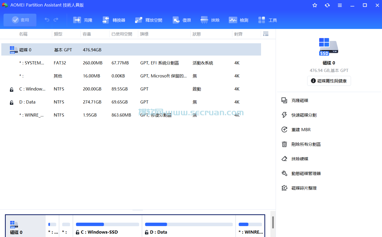 傲梅分区助手 AOMEI Partition Assistant v10.6.0 技术员免装版 技术员版 绿色版 10 第2张