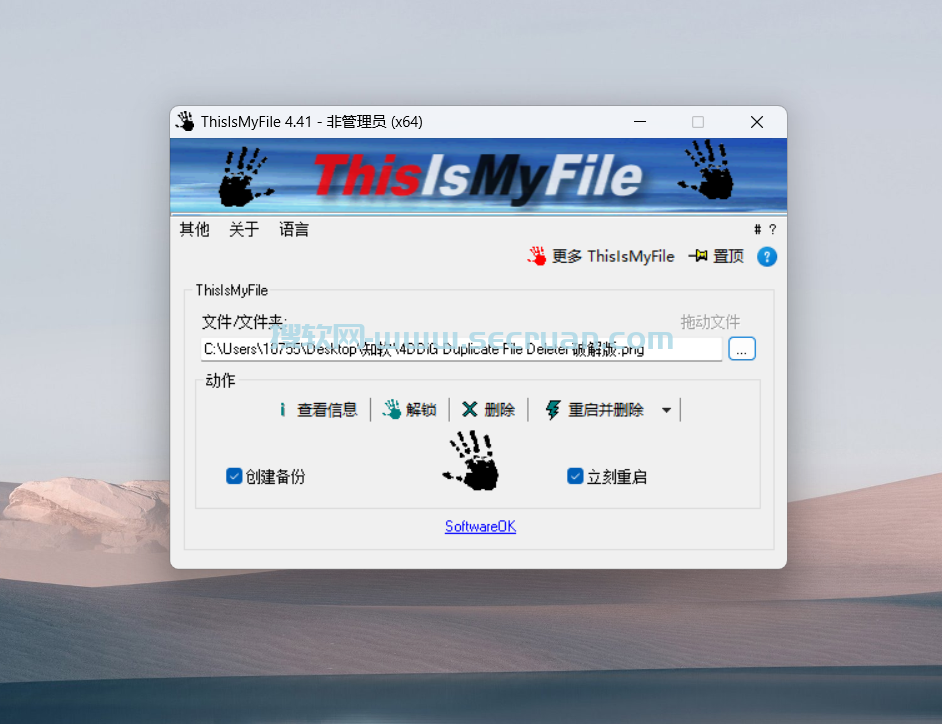 ThisIsMyFile（文件解锁工具）v4.41.0 单文件绿色版 ThisIsMyFile ThisIsMyFile绿色版 ThisIsMyFile单文件版 4 第2张