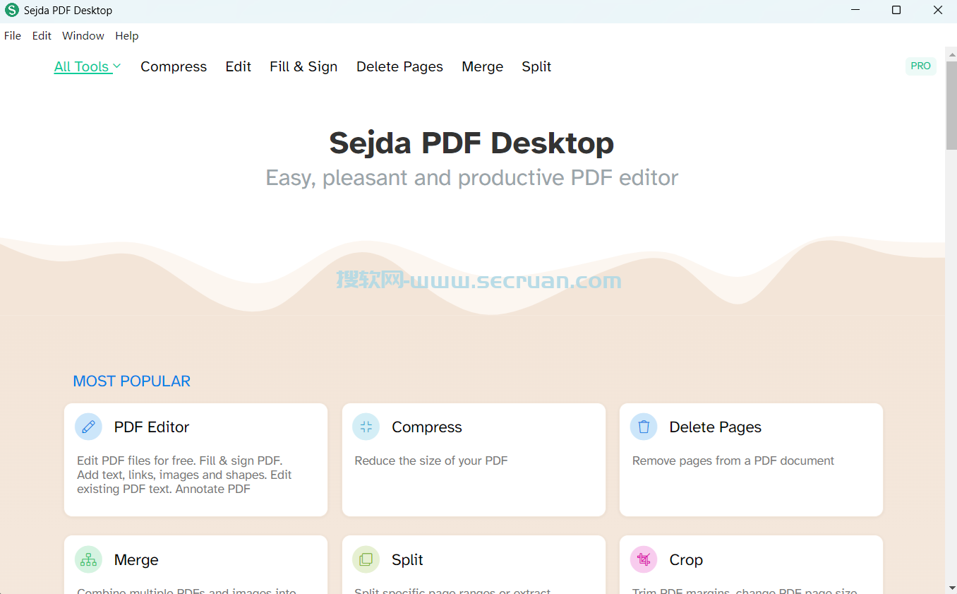 Sejda PDF Desktop Pro v7.8.2 绿色专业版-桌面PDF处理工具  绿色版 专业版 7 第1张